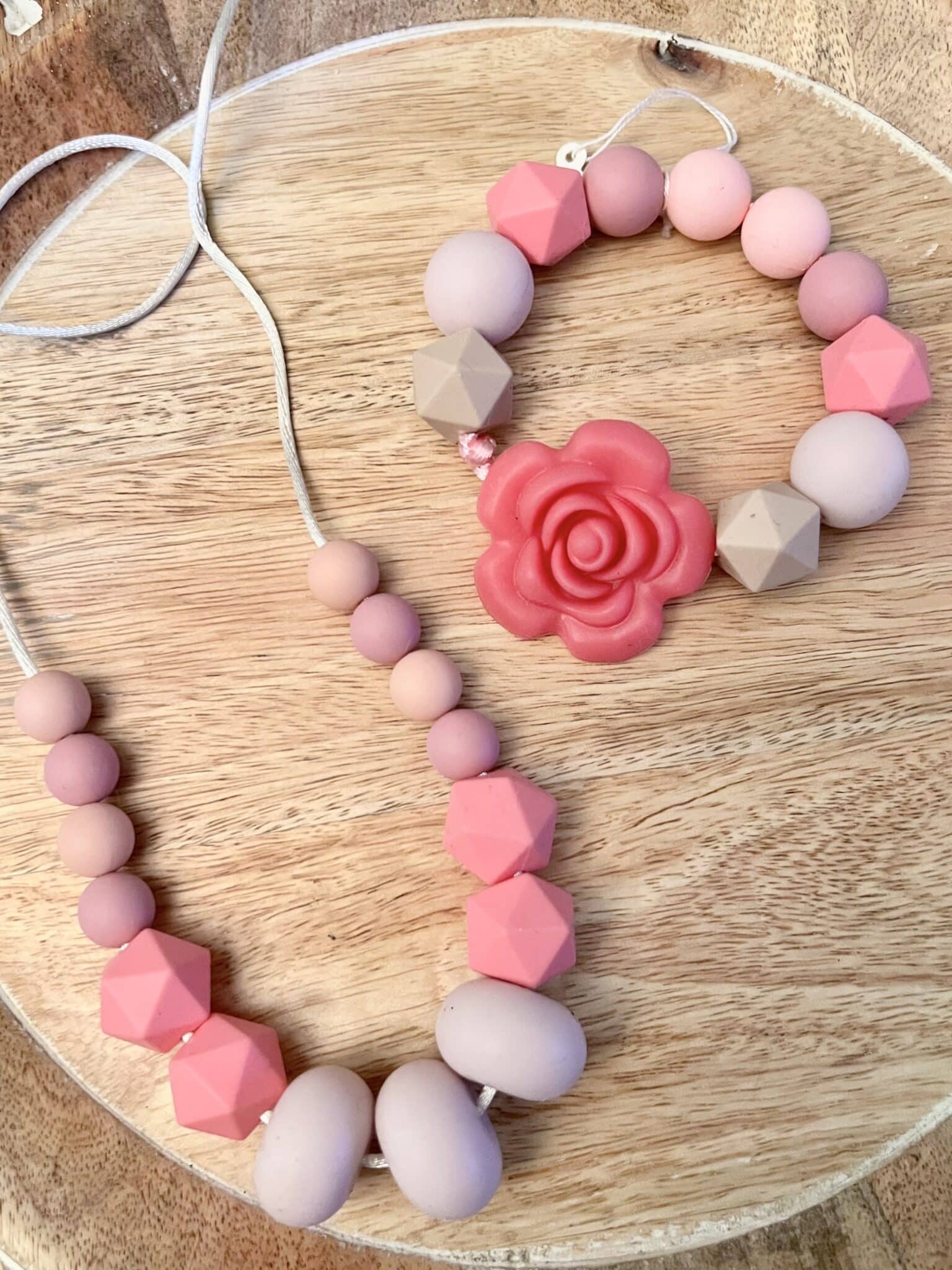 Teething beads, safe silicone beads necklaces. Sold separately. 3 IMG 3925 scaled