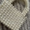 white Pearl beaded bag