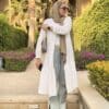 White dress/cardigan
