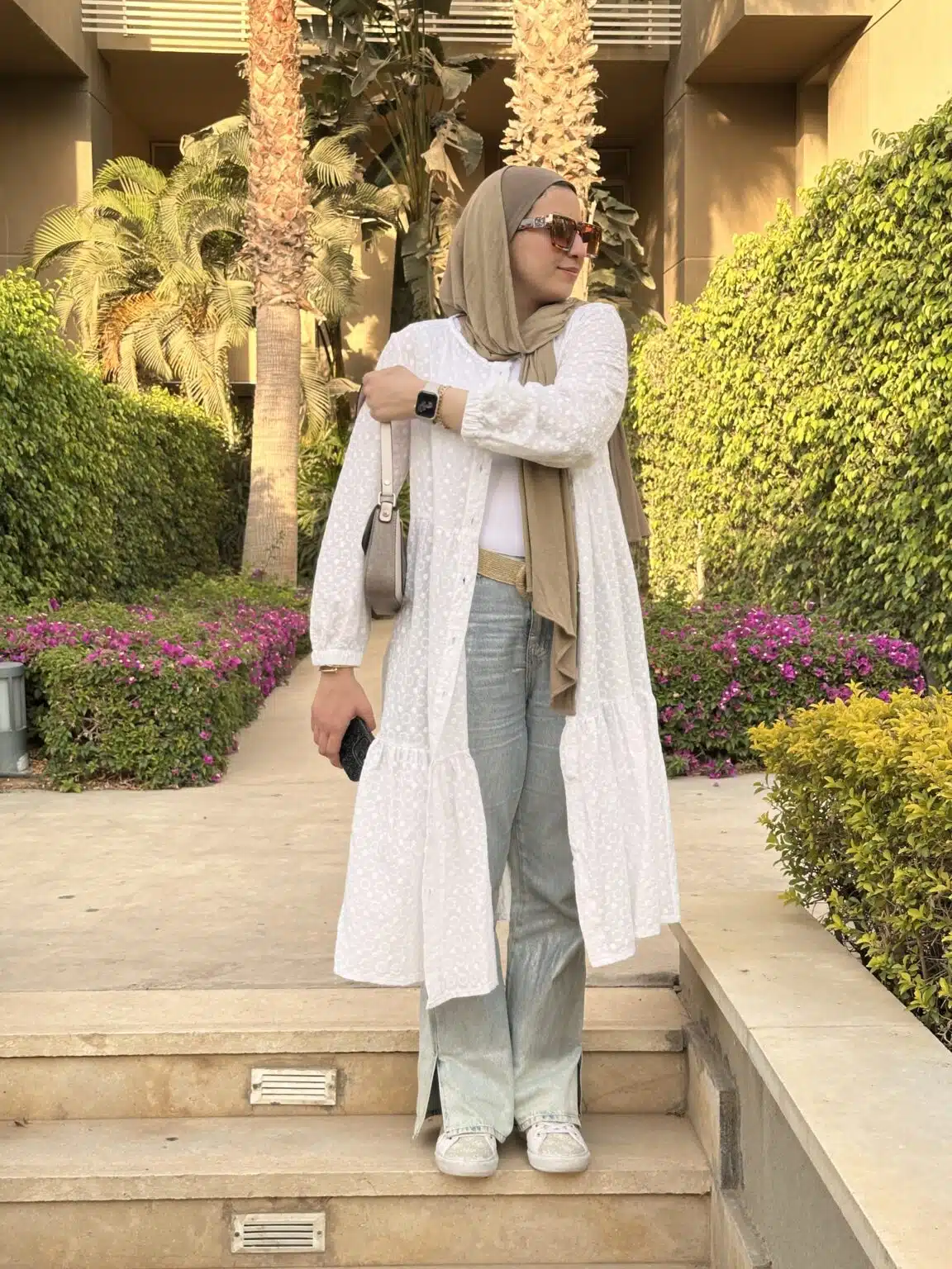 White dress/cardigan 1 White dress/cardigan