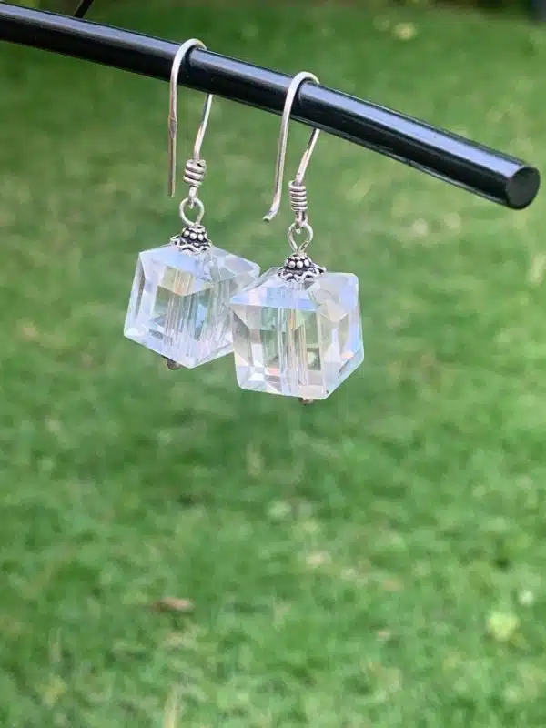 Handmade 925 Silver Pure crystal Earring