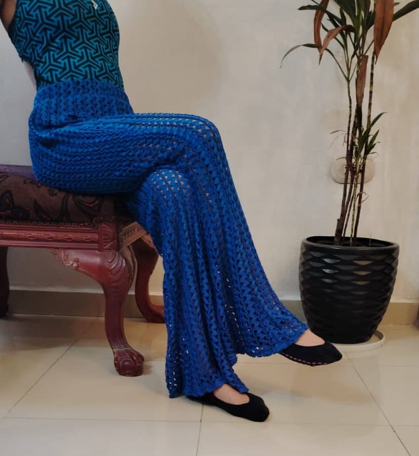 HAZEL Fish Tail Beach Pants 2 pants fishtail 1 blue