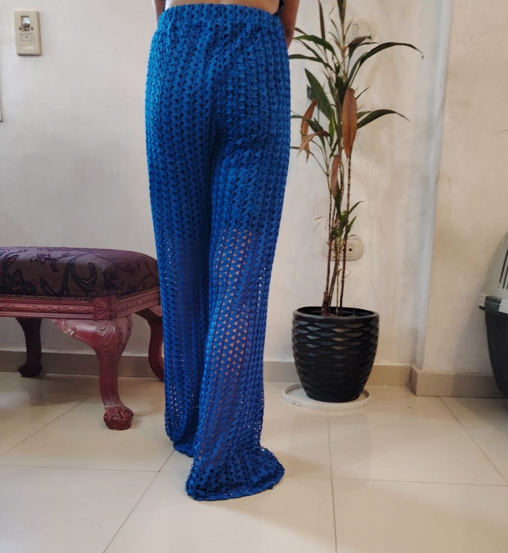 HAZEL Fish Tail Beach Pants 4 pants fishtail 3 blue