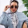 Tiger Black & White Square Scarf