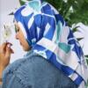 Blue & Green Square Scarf