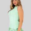 halter knit top mint green