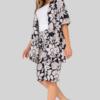 Black Flower Shorts Set