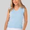 flowered rims knit top blue