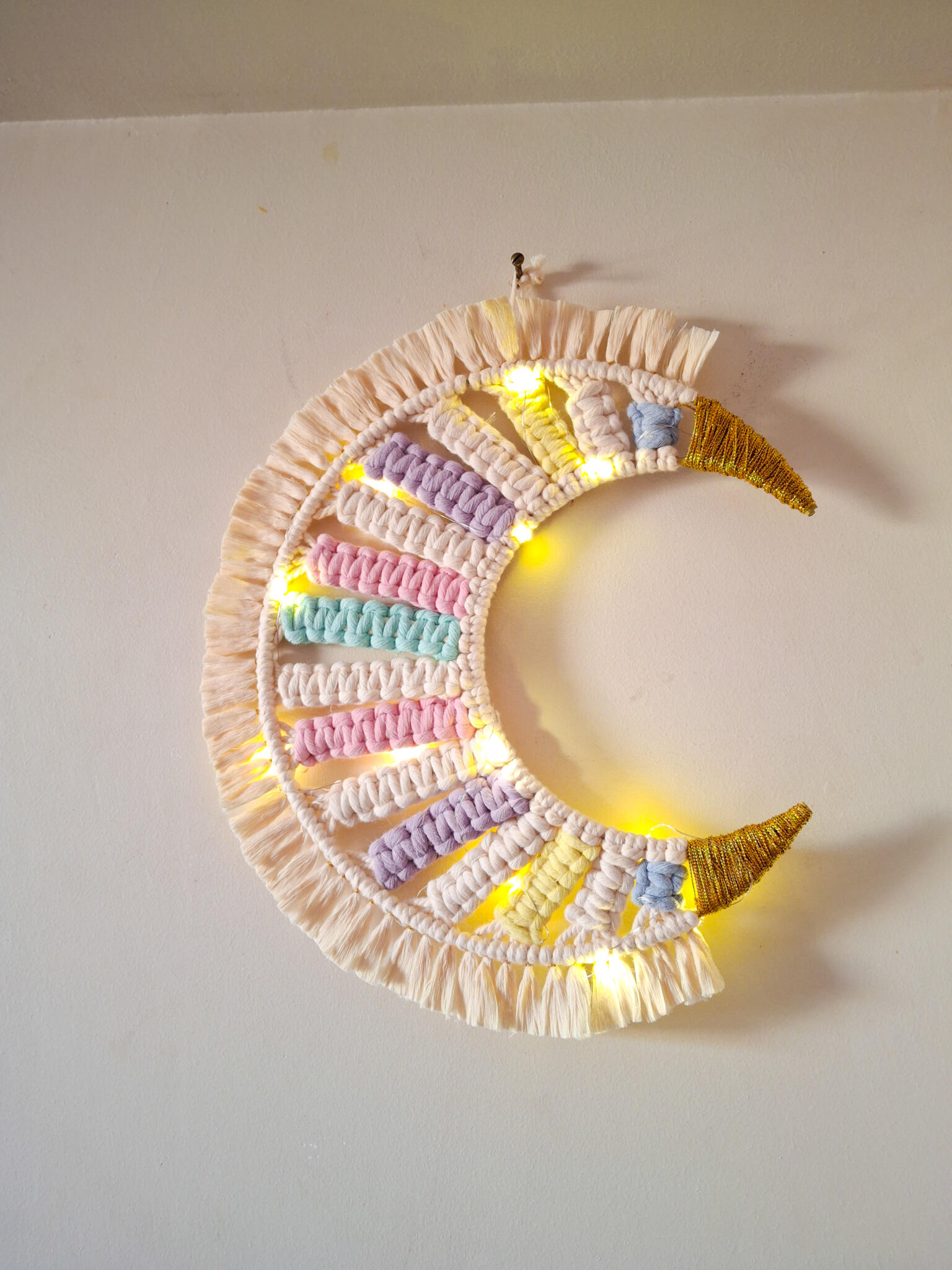 macrame colorful moon 2 Macrame Ramadan Moon