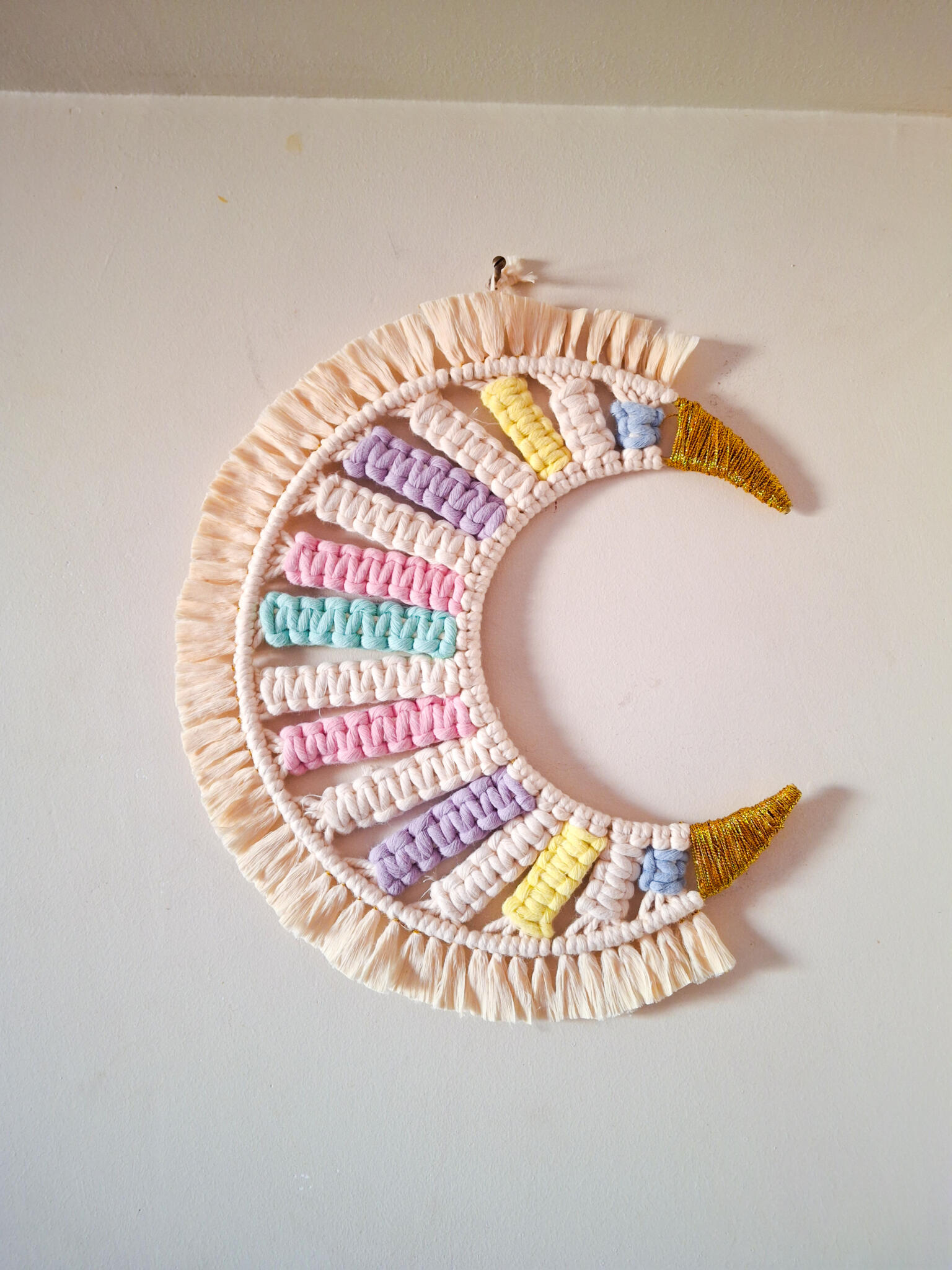 macrame colorful moon 3 Macrame Ramadan Moon