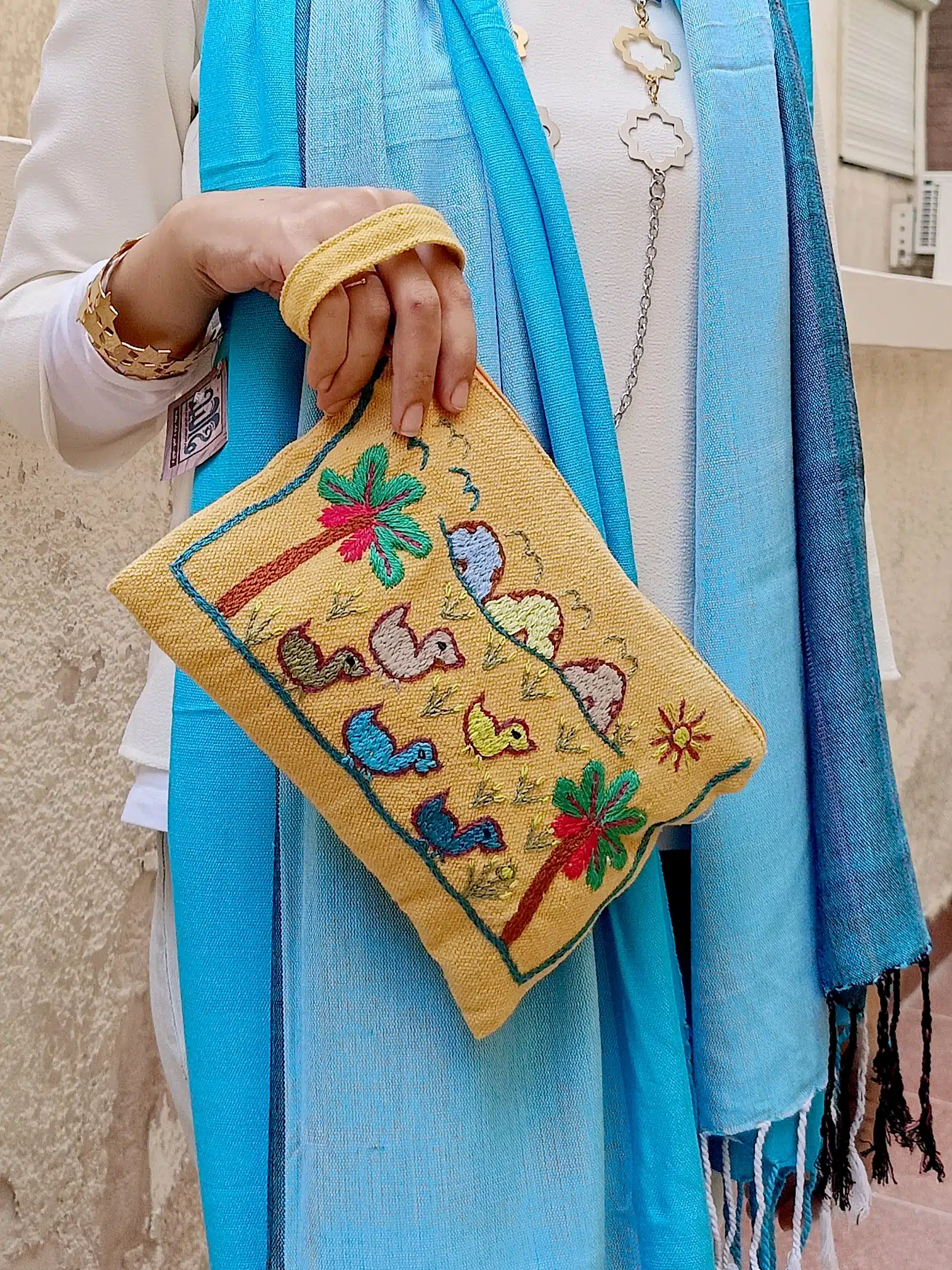 كلاتش بيد تطريز ريفي قطن 1 كلاتش بيد تطريز ريفي قطن