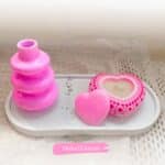 pink & white concrete set