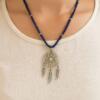Summer Blue Bloom Seed Bead Necklace