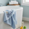 Baby boy hooded towel