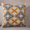 Yellow arabesque cushion cover