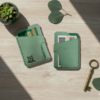 mint green card holder