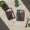 brown card holder