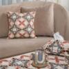 Rose arabesque cushion cover