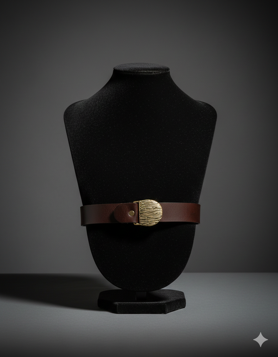 Artisan Leather Belt with Handmade Brass Buckle 8 1770718455405