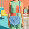 Macrame bag baby blue 💙