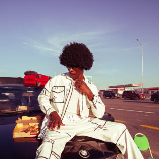 white leather shirt painted winter pants