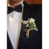 Rose Bud Boutonniere / Gypsophila (By Order)