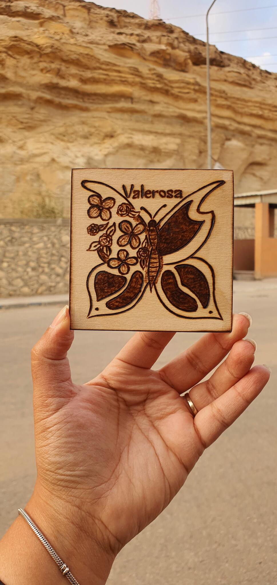 Valerosa: Hand-Burned Wood Coasters 1 Valerosa: Hand-Burned Wood Coasters