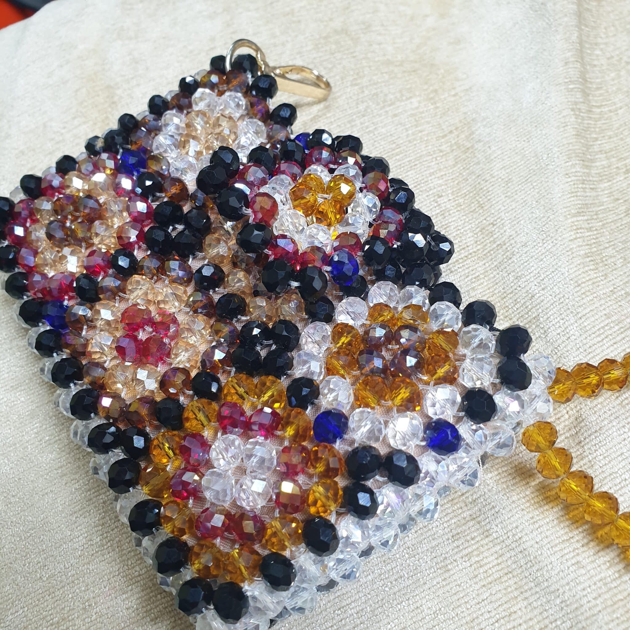 Crystal glass beaded wallet 1 Crystal glass beaded wallet