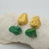 Rock green turquoise earrings
