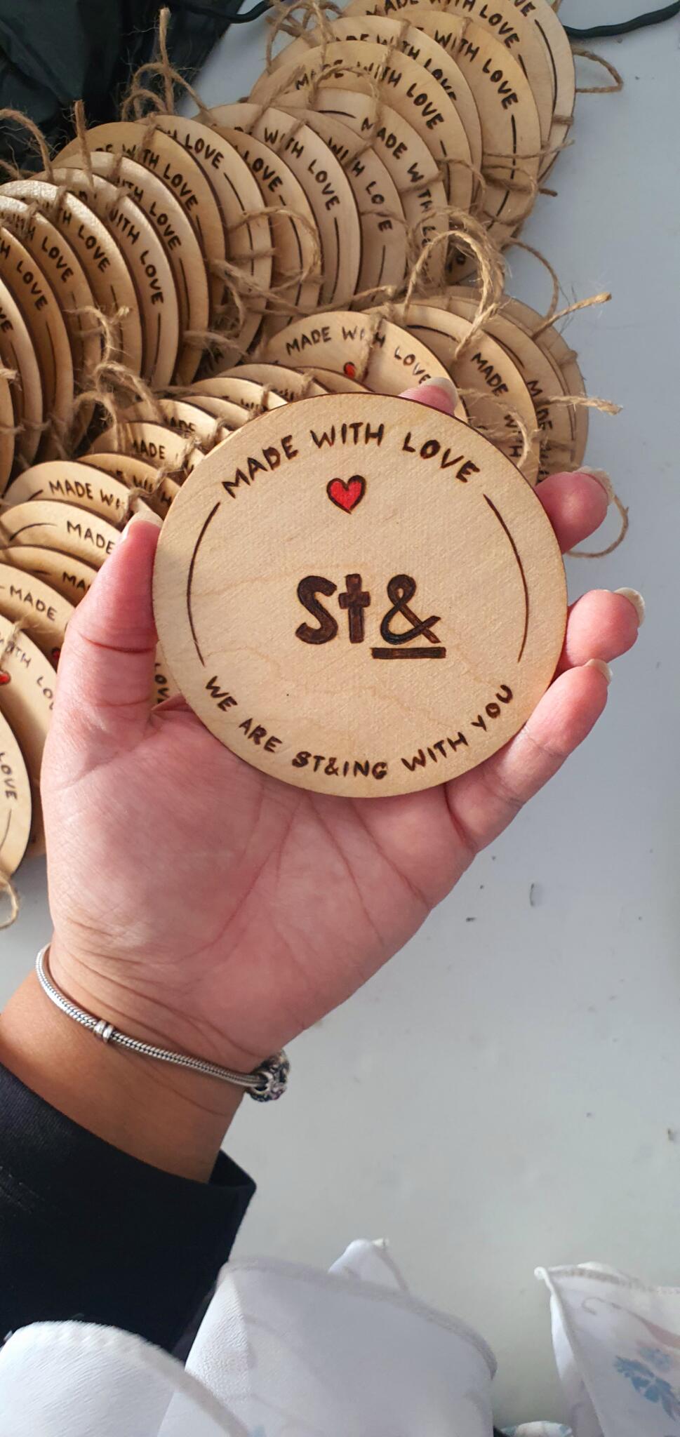 St&: Hand-Burned Wood Coasters 1 St&: Hand-Burned Wood Coasters