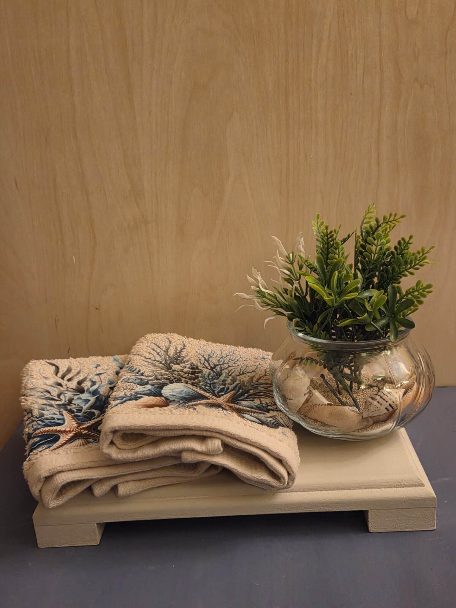 Green corals decorative bathroom set 1 Green corals decorative bathroom set