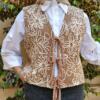 Brown embriodery vest