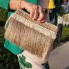 coffee hair clutch