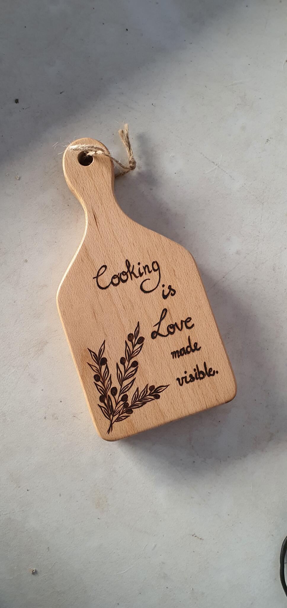 Cooking is love made visible - Mini Cutting Board 1 cutting board