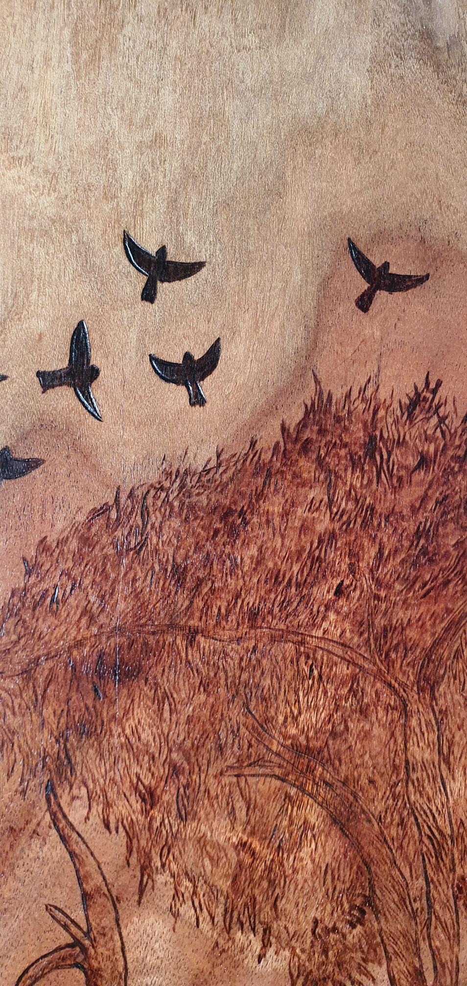 The Sunkissed Deer - Statement Piece 7 birds