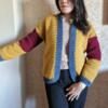 Colour block cardigan