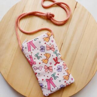 Girly fabric mobile bag crossbody bag