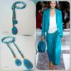 Turquoise Stone Multiwear Statement necklace