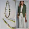 Apple green murano with golden knot necklace
