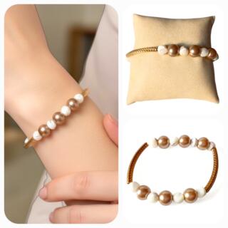 Oxide Pearl Seashell Bracelet
