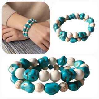 Turquoise 2 Bracelets Set