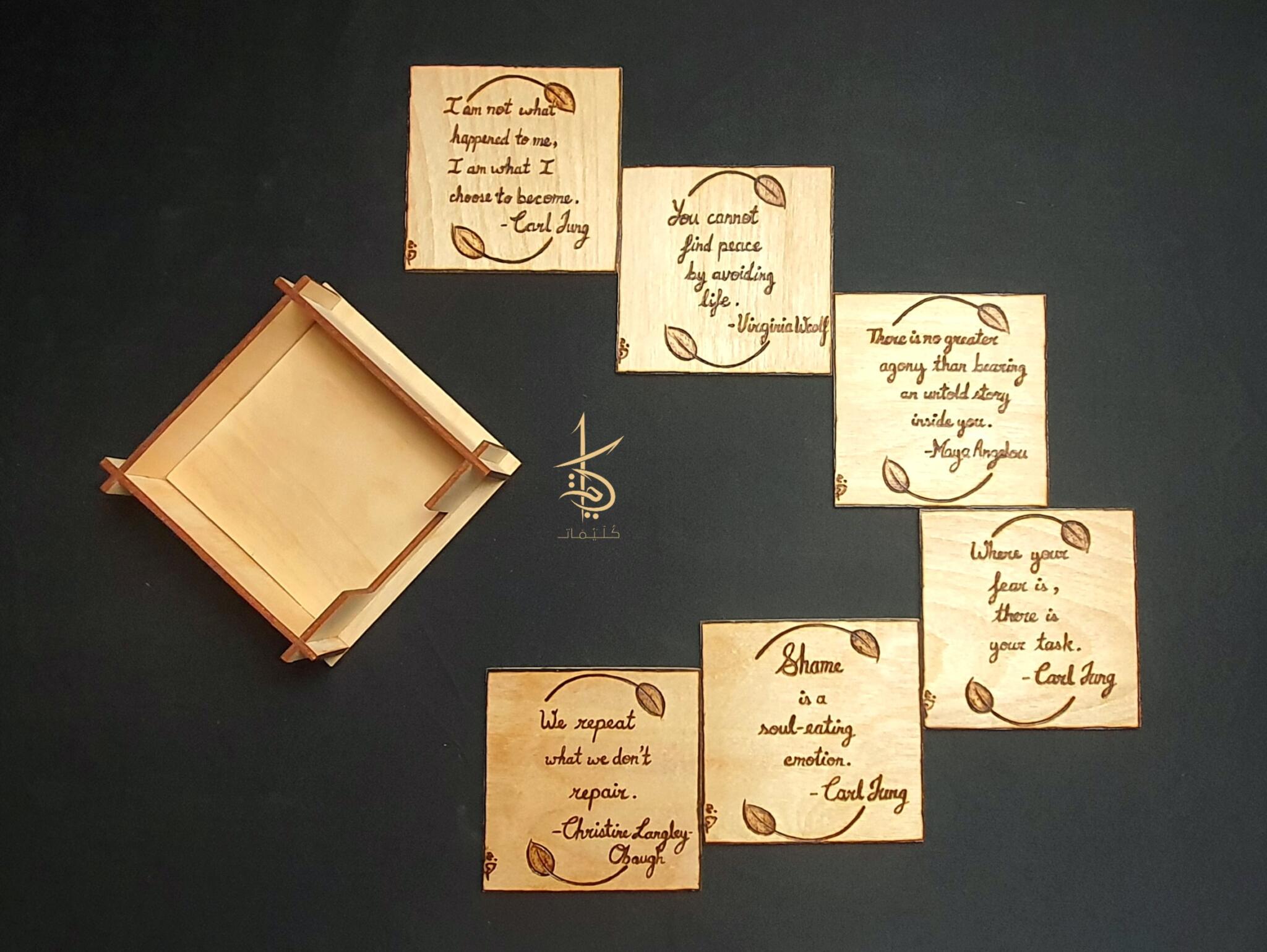 Serenity Psychology Center: Hand-Burned Wood Coasters 5 24 O0001 C scaled