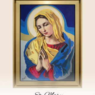 st. mary acrylic painting