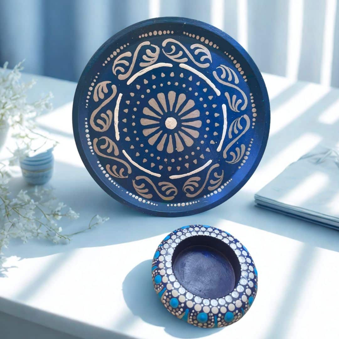 blue mandala decore 3 blue mandala decore