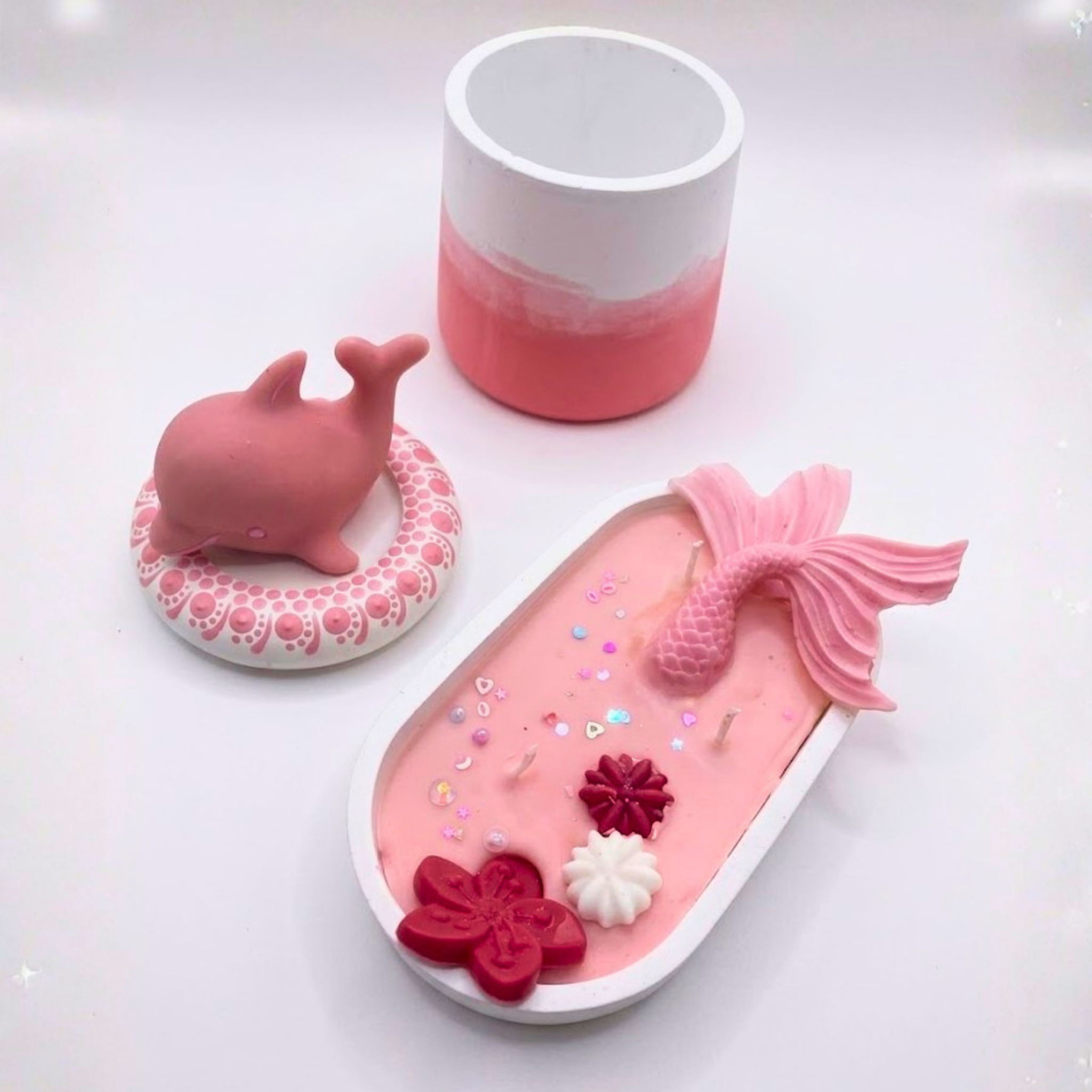 Mermaid & Dolphin Scented Candle Set 2 Mermaid & Dolphin Scented Candle Set