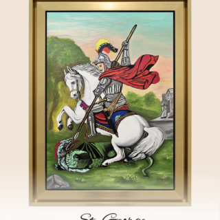 st. george acrylic painting