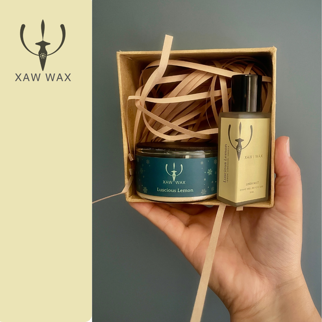 Luscious Lemon Scented Candle 100gm and Linen Mist Bundle 1 Luscious Lemon Scented Candle 100gm and Linen Mist Bundle