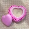 pink heart candle