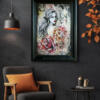 floral lady tableau