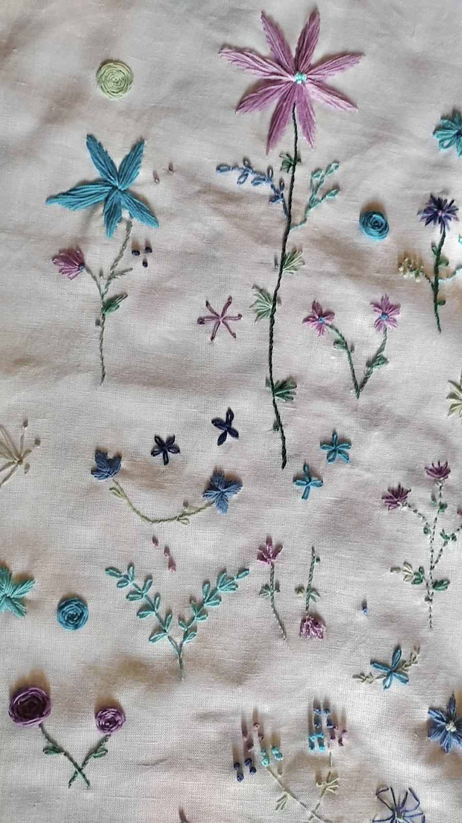 Floral Delight Beige Linen Shawl (Lavender Edition) 2 58998696 98db 4e55 8cfe e1537ae7bbb7